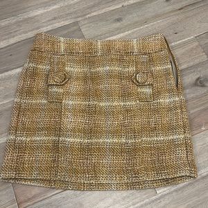 Yellow tweed skirt